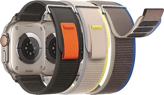 GERRIT 3 Pack Trail Loop Compatible with Apple Watch 38/40/41mm – Woven Nylon Sport Loop Replacement Bands for iWatch Ultra/SE/Series 8–1 - Image 1