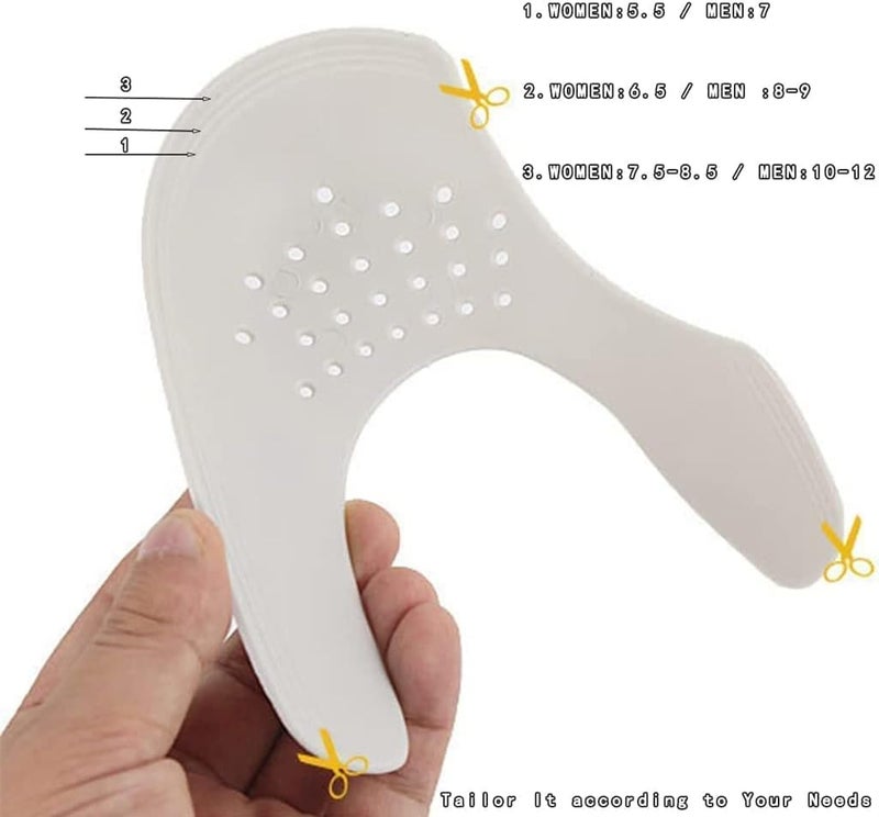 Zikra Anti-Wrinkle Shoe Crease Protectors, Prevent Sneaker Shoes Crease Indentation, Breathable and Soft for Sneaker and Casual Shoes, Men's 7-12 / Women's 5-8 (2 Pair, Black and White) - Image 5