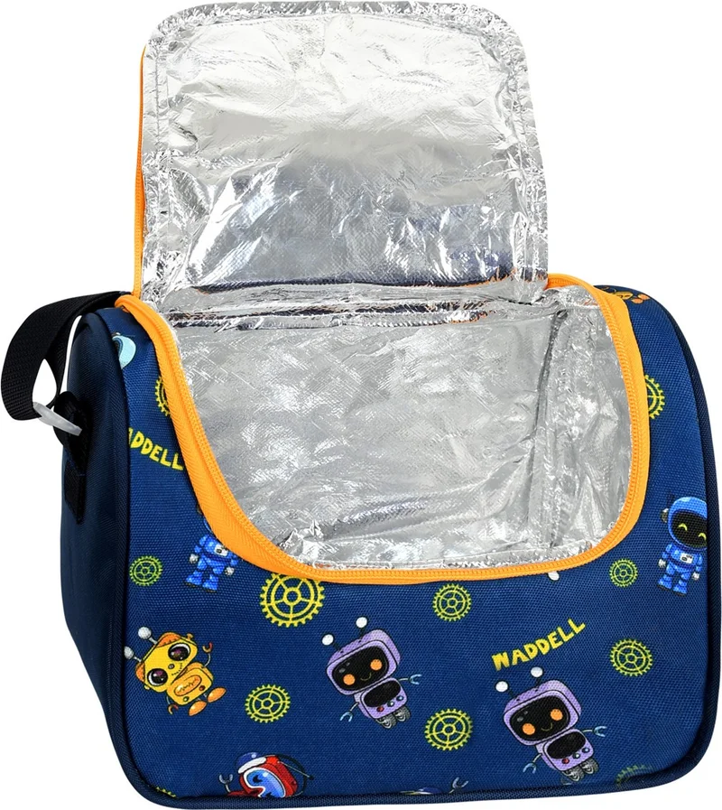 واديل Licensed Robot Patterned Thermal Yellow - Navy Blue Lunch Bag