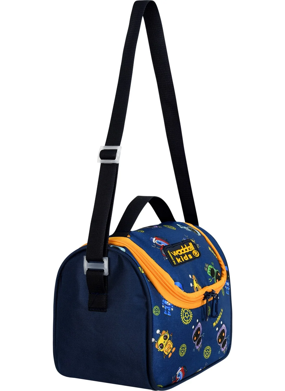 Waddell Licensed Robot Patterned Thermal Yellow - Navy Blue Lunch Bag