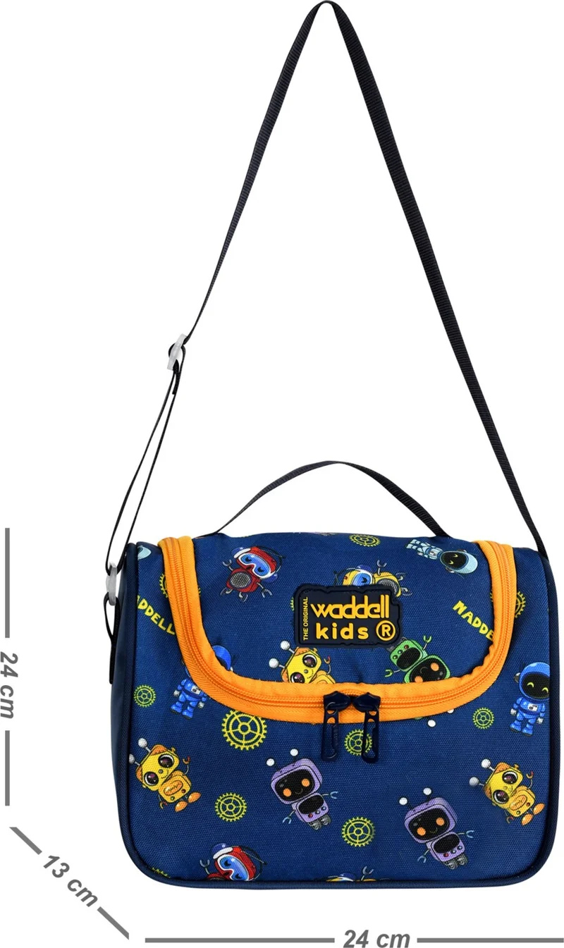 واديل Licensed Robot Patterned Thermal Yellow - Navy Blue Lunch Bag