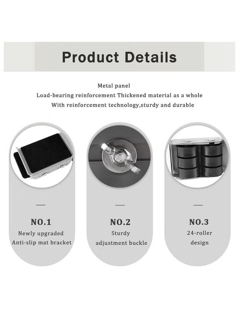 TIGER عربة أثاث متحركة | رولر قابل للتمديد لقاعدة الغسالات – عربة نقل للغسالات، الثلاجات، المجففات، وغسالات الصحون – بيضاء - Image 4