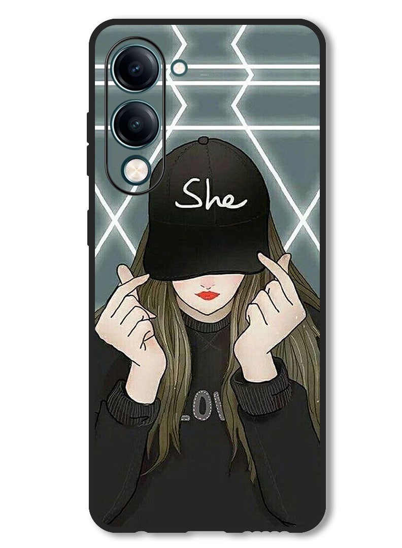 Theodor Case Compatible with Vivo Y29s Protection Shockproof Bumper Cover She On Cap - Image 1