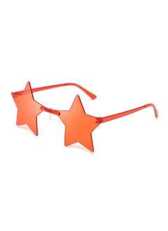 Star Shape Rimless Sunglasses Funny Pentagram Eyewear Óculos De Natal Decoração Óculos De Festa Gafas De Sol Para Hombre-Lenses Color:Gold
