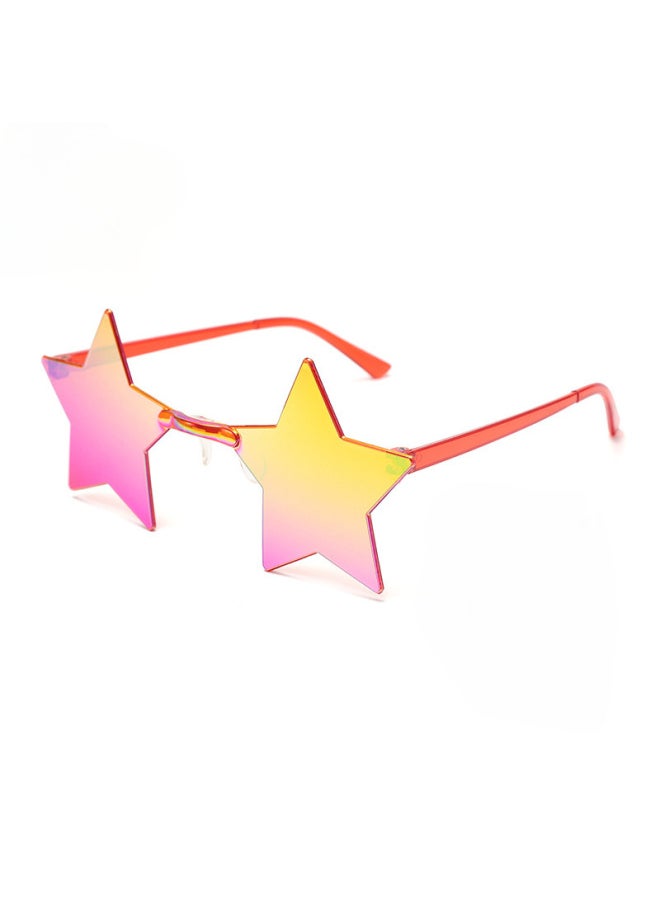Generic - Star Shape Rimless Sunglasses Funny Pentagram Eyewear Óculos De Natal Decoração Óculos De Festa Gafas De Sol Para Hombre-Lenses Color:Gold - Image 1