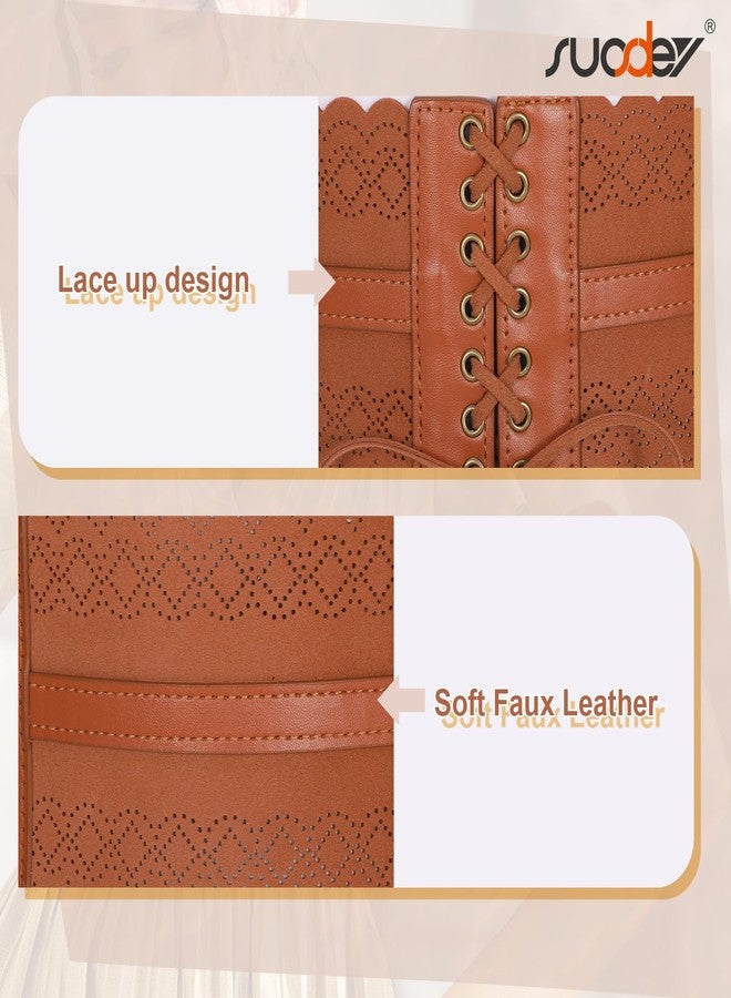 سوزدي حزام خصر عريض مطاطي للنساء من SUOSDEY، مناسب للفساتين، حزام خصر مطاطي برباط للأزياء التنكرية - Image 5