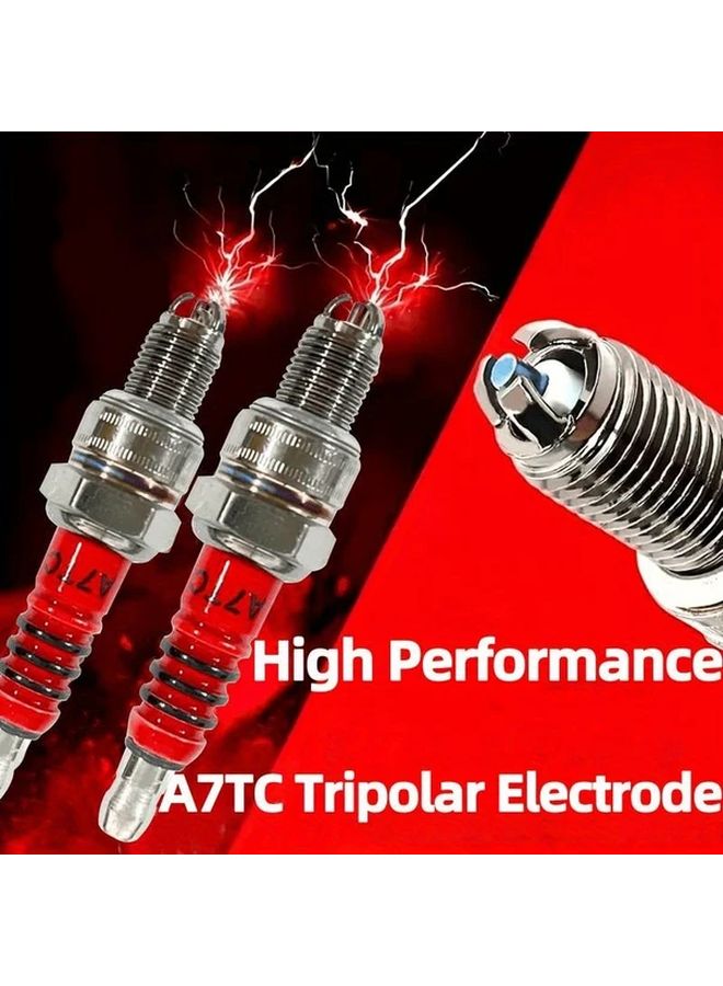 High Performance Three Wire Three Claw A7TC Spark Plug 1pc Stainless Steel For 50Cc To 150Cc Vehicles - Image 4