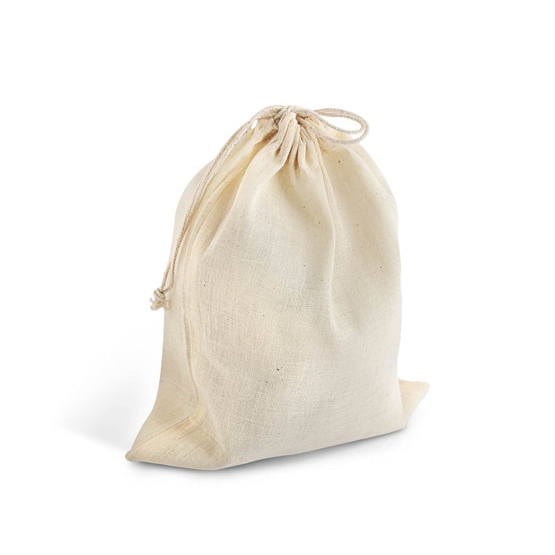 WUD 12 Pcs Cotton Drawstring Potli Cloth Bags,Reusable bags for Kitchen, Non Plastic Packing use, Size 7 x 5 inches - Image 2