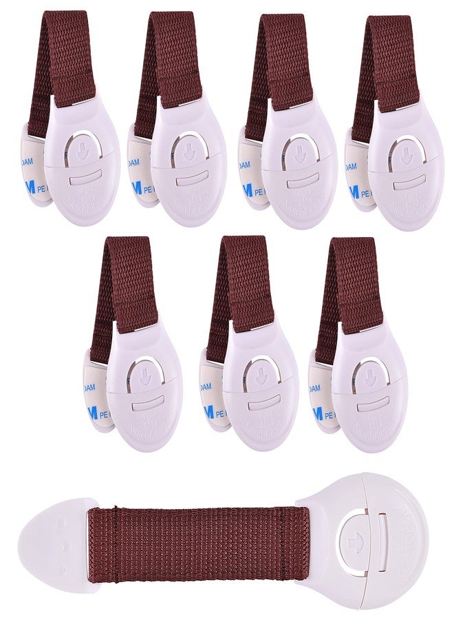 KitschKitsch Baby Safety Plastic Drawer Locks (8 Piece Brown) - Image 1
