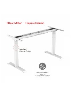 Flexispot Standing Desk Dual Motor 3 Stages Electric Stand Up Desk 120cmx75cm Height Adjustable Desk Home Office Desk White Frame + Apple Cherry Desktop - pzsku/Z54B25022F8721013CFC5Z/45/_/1715152058/c82e26ee-0d82-40d0-b09e-a0f7f8ec4d32