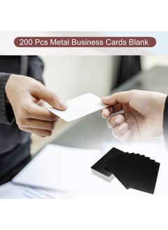 PATIKIL 200 Pack Metal Business Cards Blank, 0.45Mm Thick 3.4X2.1 Inch Aluminum Laser Engrave Printable Name Card For Custom Diy, Matte Black  - Image 5