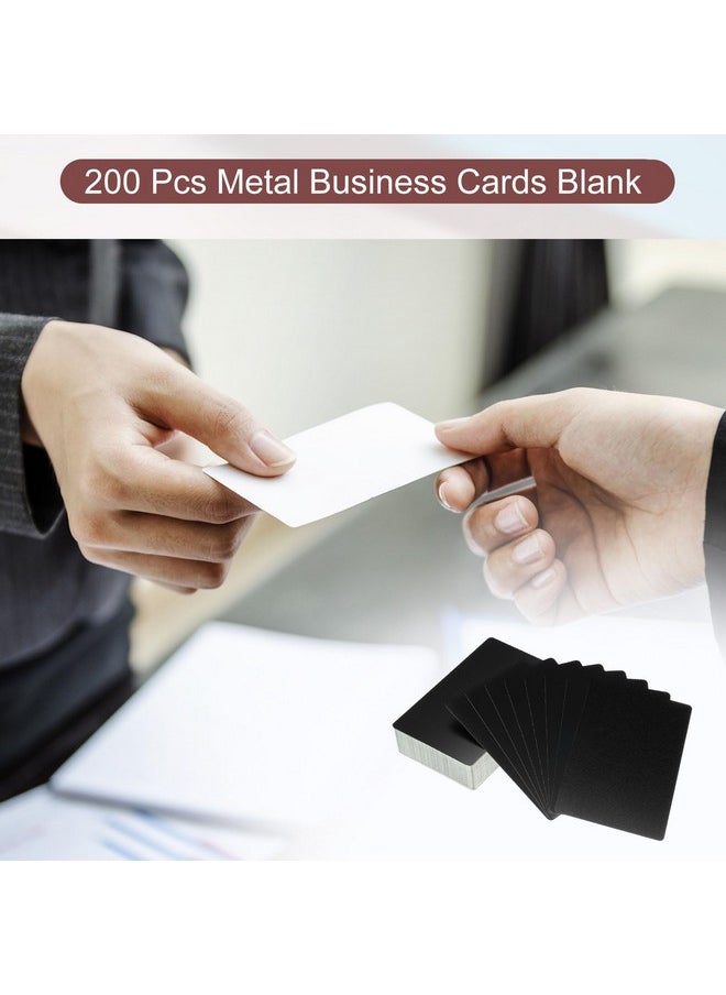 PATIKIL 200 Pack Metal Business Cards Blank, 0.45Mm Thick 3.4X2.1 Inch Aluminum Laser Engrave Printable Name Card For Custom Diy, Matte Black  - Image 5