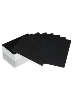 PATIKIL 200 Pack Metal Business Cards Blank, 0.45Mm Thick 3.4X2.1 Inch Aluminum Laser Engrave Printable Name Card For Custom Diy, Matte Black  - Image 1