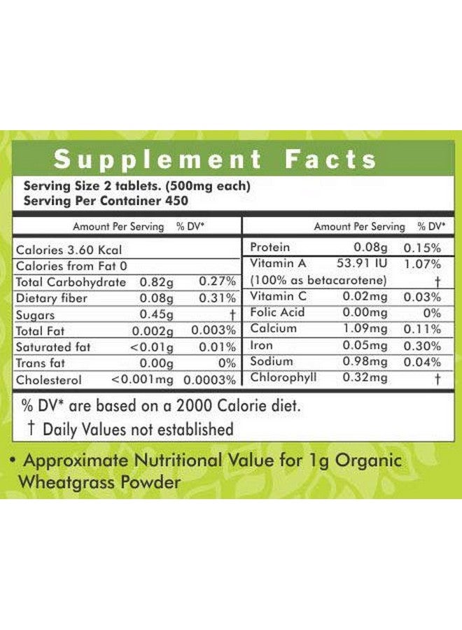 AL Ayurvedic Life Wheatgrass tablets Superfood - 900 tablets Value Pack of 5 - Image 3