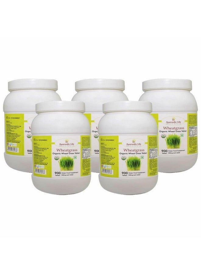 AL Ayurvedic Life Wheatgrass tablets Superfood - 900 tablets Value Pack of 5 - Image 1