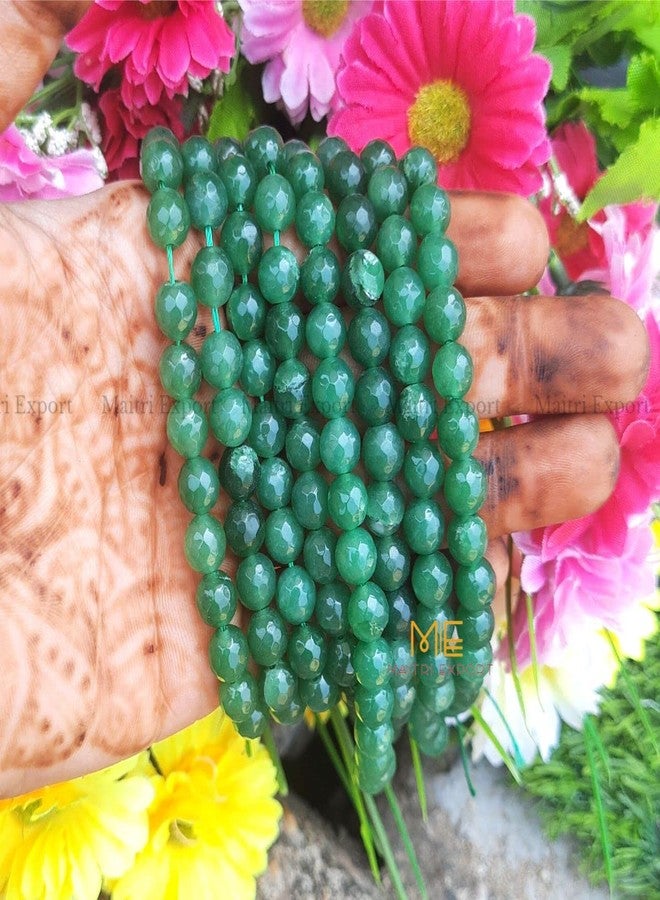 Maitri Export Green Aventurine Crystal - Stone/Beads/Gemstone 8mm Faceteed Round Loose Beads in String for Making Necklace/Jewelry/Bracelet/Mala (Green Aventurine) - Image 4