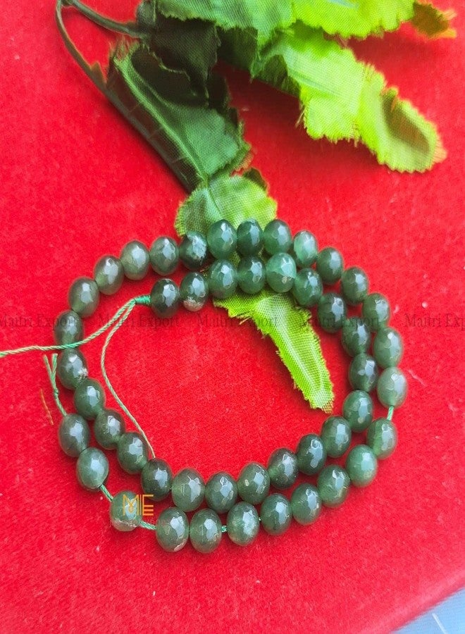 Maitri Export Green Aventurine Crystal - Stone/Beads/Gemstone 8mm Faceteed Round Loose Beads in String for Making Necklace/Jewelry/Bracelet/Mala (Green Aventurine) - Image 2