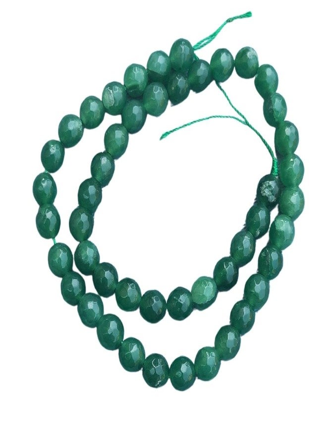 Maitri Export Green Aventurine Crystal - Stone/Beads/Gemstone 8mm Faceteed Round Loose Beads in String for Making Necklace/Jewelry/Bracelet/Mala (Green Aventurine) - Image 1