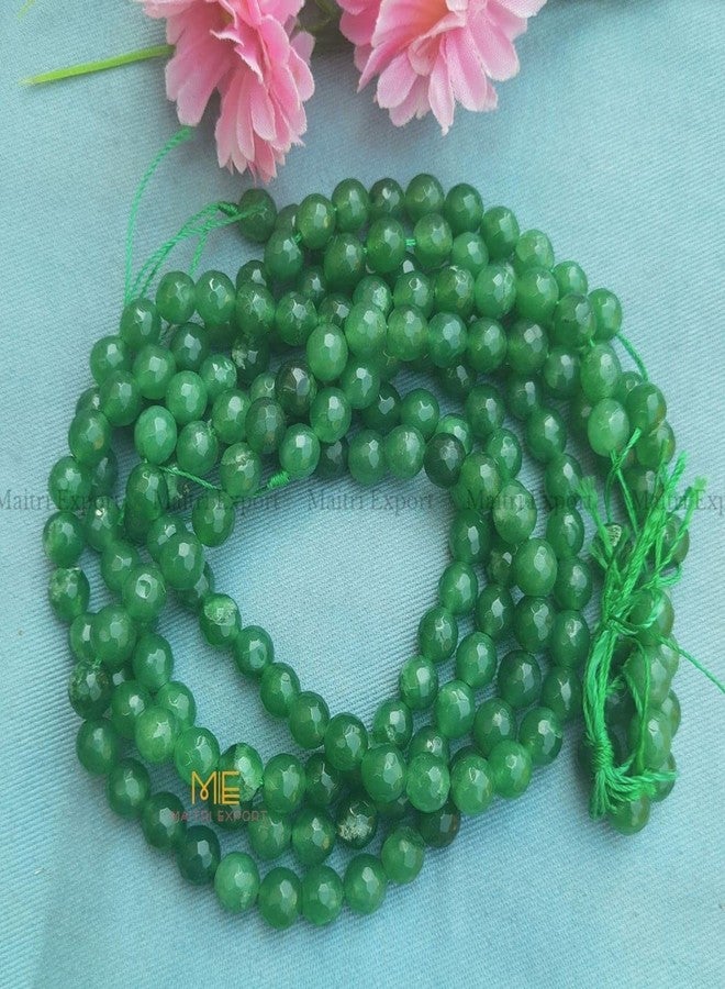 Maitri Export Green Aventurine Crystal - Stone/Beads/Gemstone 8mm Faceteed Round Loose Beads in String for Making Necklace/Jewelry/Bracelet/Mala (Green Aventurine) - Image 3