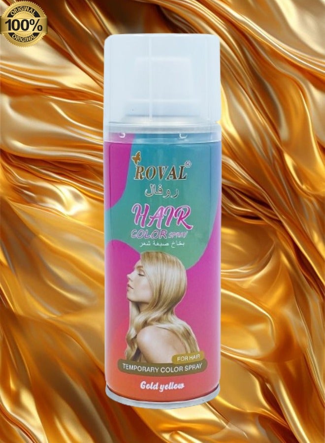 روفال 4 قطع روفال بخاخ صبغة شعر المؤقتة باللون الذهبي الأصفر - Image 2