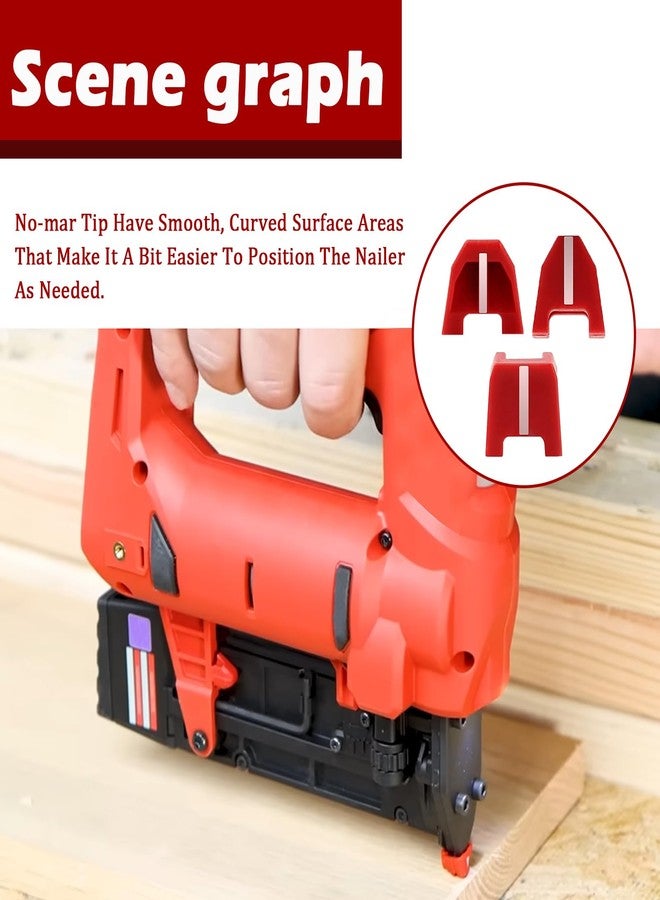 Follde (Set of 9) 42-38-0017 Rubber Nose Cushion No Mar Tip for Milwaukee M18 Finish Nailer 18 Gauge Brad Nailer - Image 4