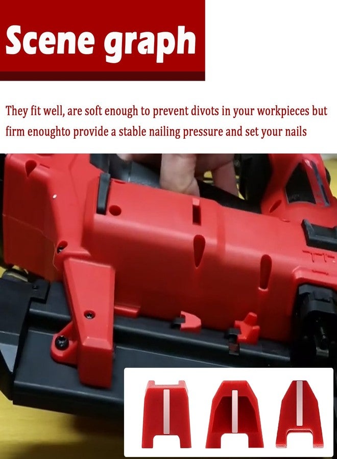 Follde (Set of 9) 42-38-0017 Rubber Nose Cushion No Mar Tip for Milwaukee M18 Finish Nailer 18 Gauge Brad Nailer - Image 5