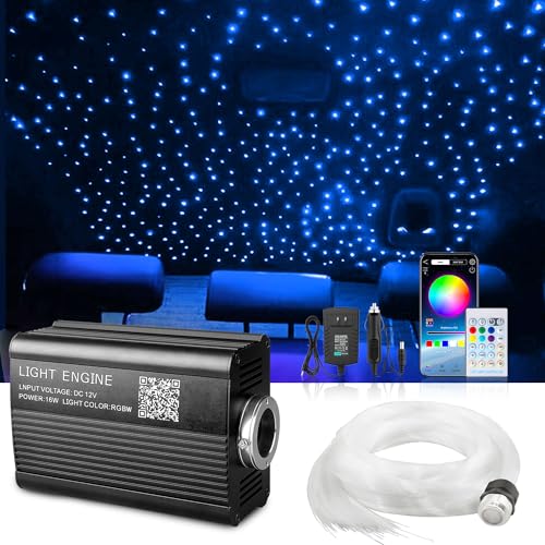 VASTFIRE Starlight Headliner Kit 550 Piece Twinkle 003in98ft075mm3m 16W Starlight Headliner MusicVoice Activated Star Lights for Car VASTFIRE RGBW Starlights for Theater Game Bed Room Ceiling - Image 1
