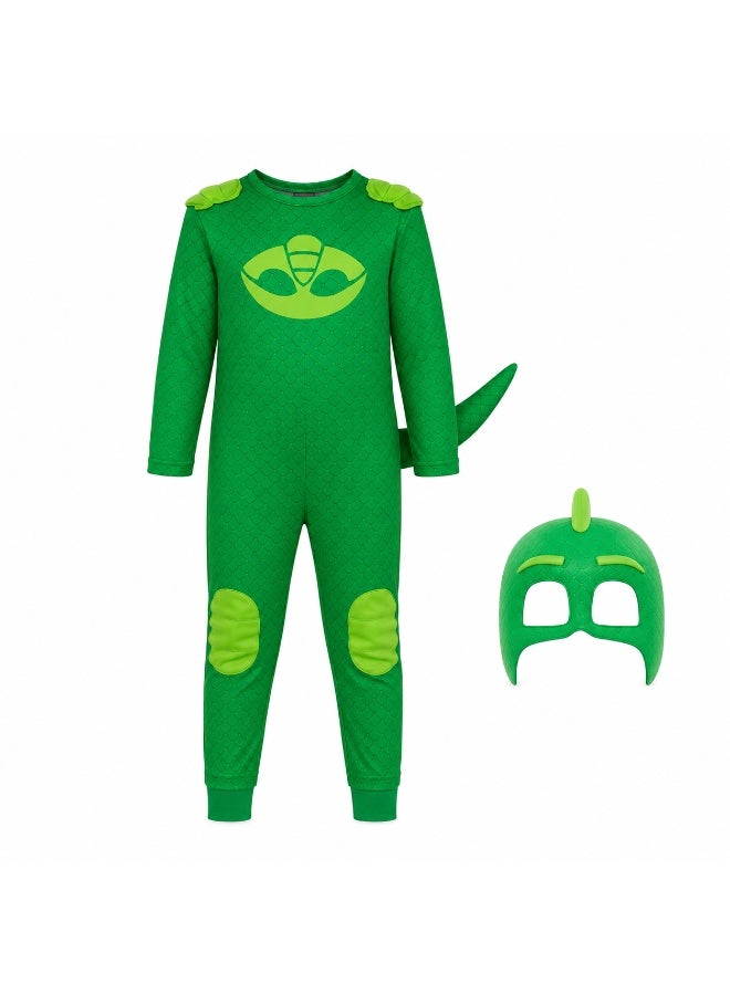 زي جيكو التنكري للأطفال من Joy Land – بدلة PJ Masks مع قناع – زي شخصيات كرتونية للحفلات والهالوين والتنكر - Image 5
