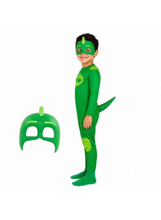 زي جيكو التنكري للأطفال من Joy Land – بدلة PJ Masks مع قناع – زي شخصيات كرتونية للحفلات والهالوين والتنكر - Image 3