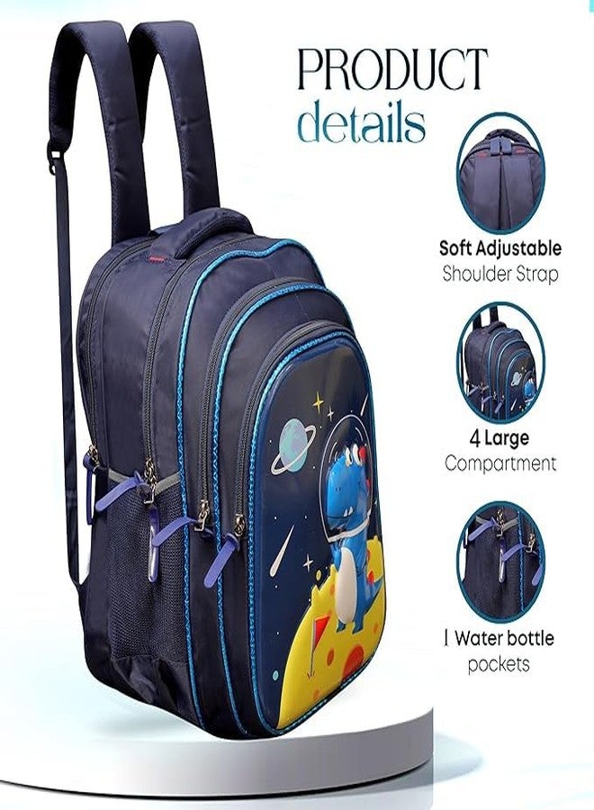 LAVI Kids Hardshell dinoTheme Three Piece Bag School Bag, Sling Bag and Pencil Pouch Bag Combo School Bagpack for Kids (Dino) - Image 5