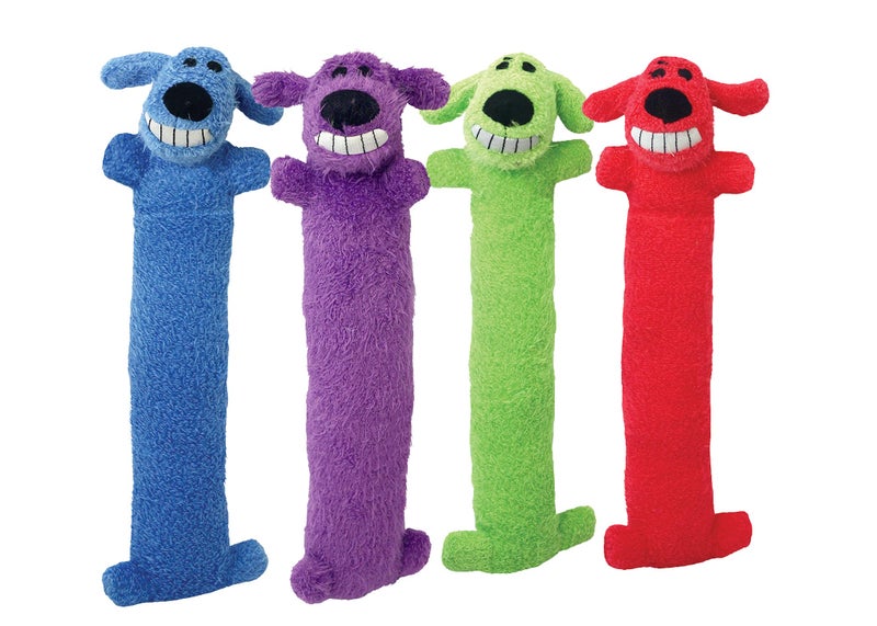 Multipet Loofa Dog 18" Plush Dog Toy, Colors May Vary (1 each) - Image 1