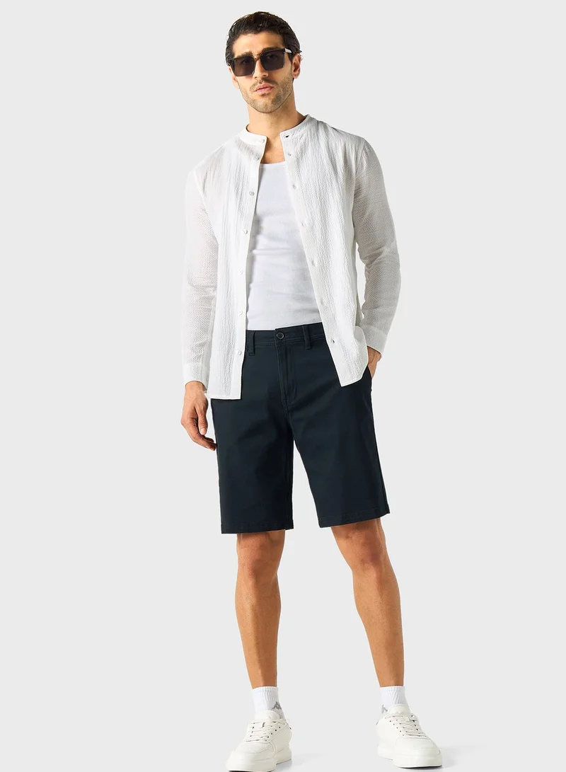 Iconic Textured Button Down Shirt