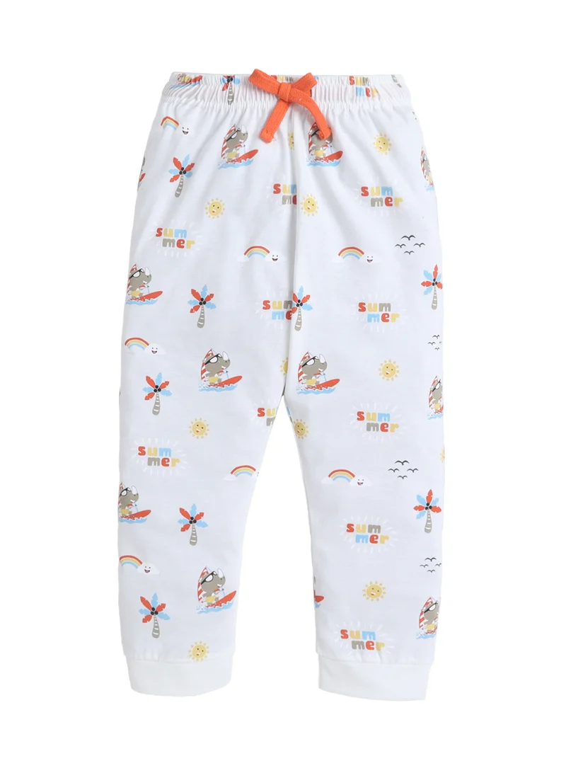 Victor And Jane  Boys “Enjoy Summer” Print Cotton Pajama Set – T-Shirt & Pajama Pants Nightwear for Men | Best Price UAE