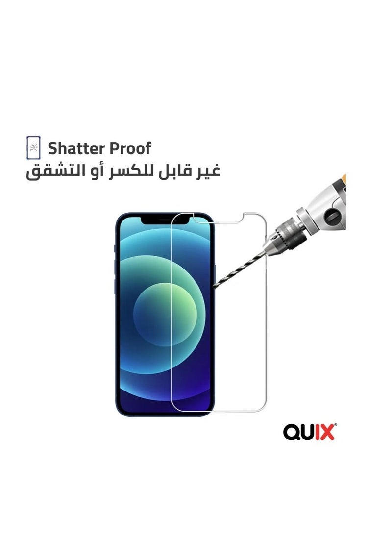 كويكس - اسكرينه ايفون X / XS / 11 PRO  زجاج مقوى بتغطية كاملة بدرجة صلابة 9H ممتص للصدمات و الخدوش - حواف ثلاثية الابعاد تمنع دخول الغبار داخل الشاشة - شفافية بصرية عالية الدقة ووضوح فائق - Image 1