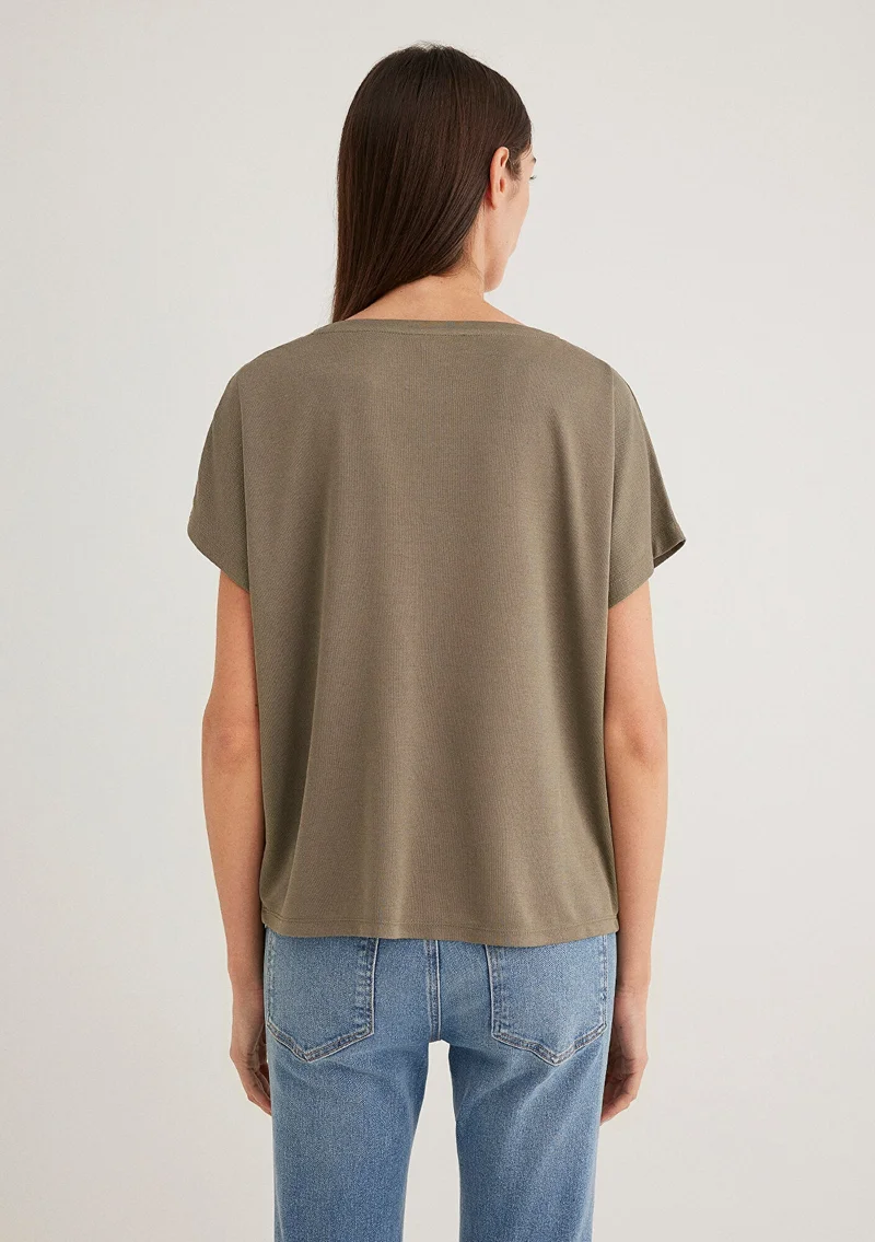 MAVI Lux Touch Green Basic T-Shirt