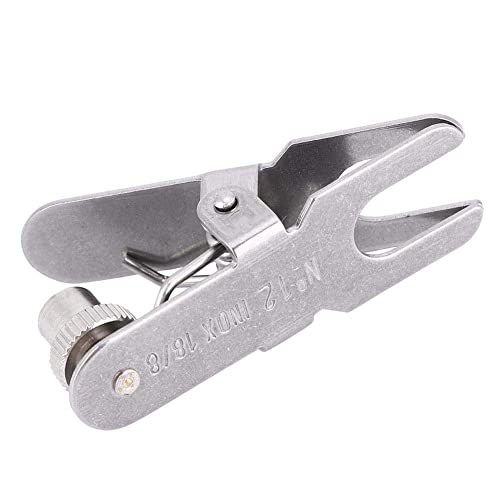 Hztyyier Stainless Steel Laboratory Clamp, 35mm Glass Ball Joint Clip, Silver Spherical Glassware Pinch Tool - Image 3