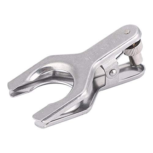Hztyyier Stainless Steel Laboratory Clamp, 35mm Glass Ball Joint Clip, Silver Spherical Glassware Pinch Tool - Image 4
