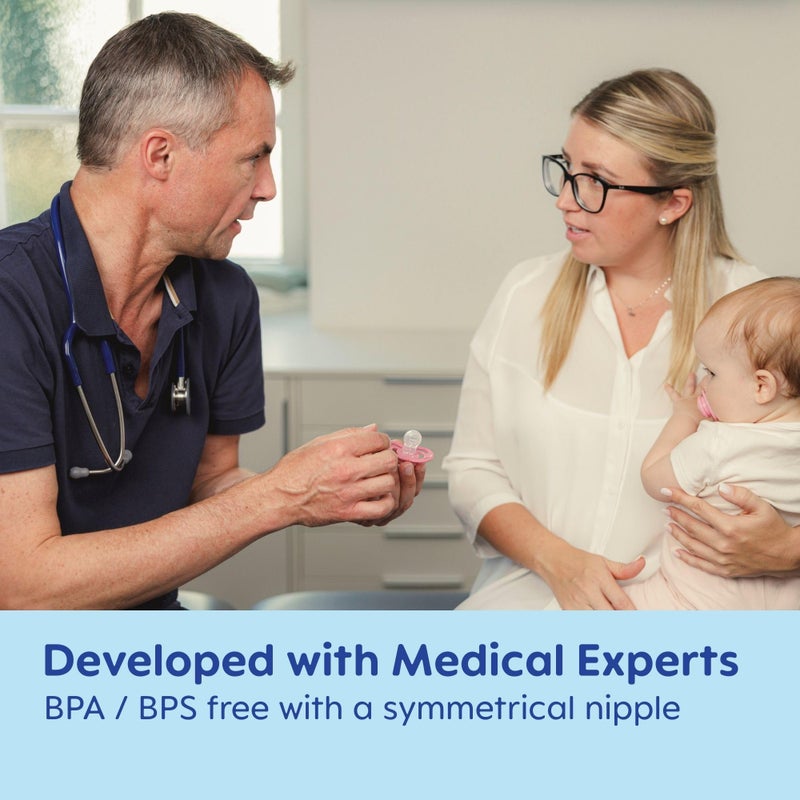 MAM Original Night, Binky for 0-6 Months, BPA-Free Silicone, Glows in The Dark, Best for Newborn Babies, Developed with Medical Experts, 2 Count Binkies, with Sterilizer Case - Image 5