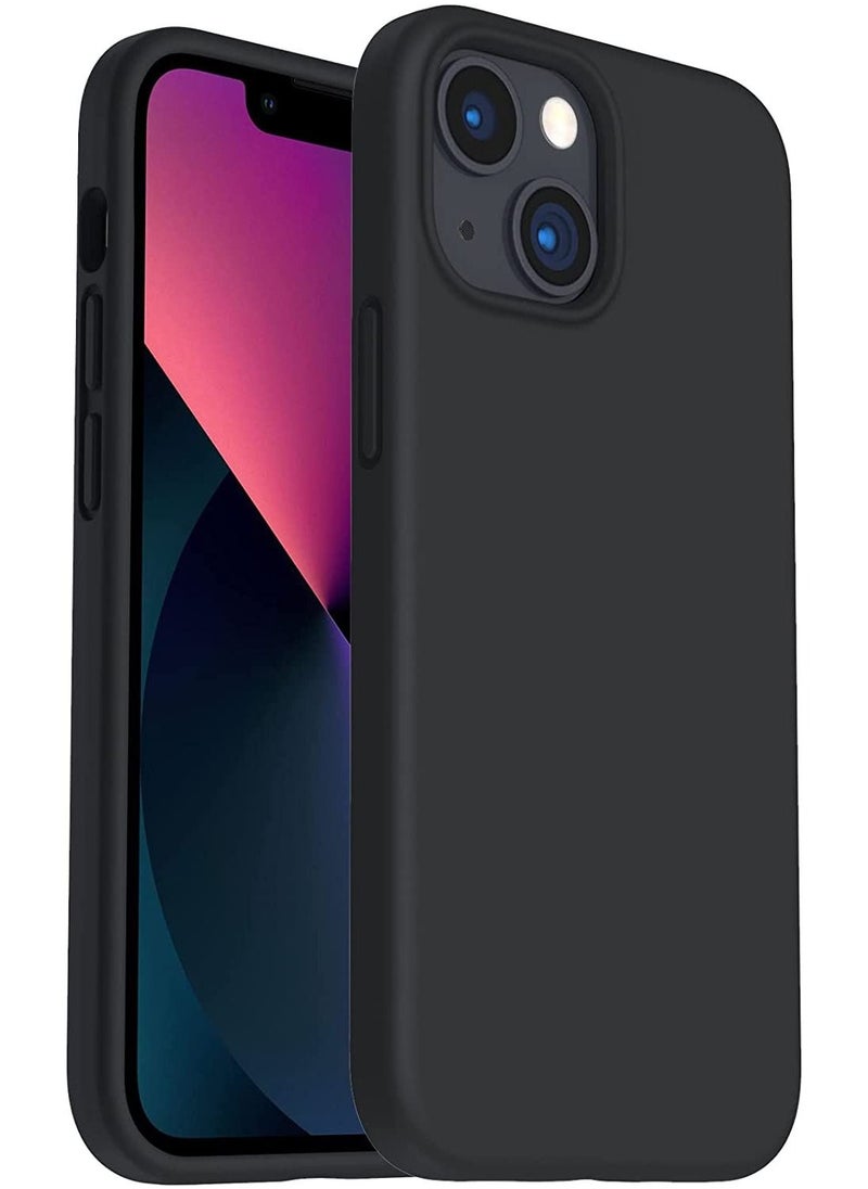 Delivus iphone 13 Case Silicon phone case with shockproof body protector special design for best phone protection supporting edges for screen sides and camera (Black)  - Image 1