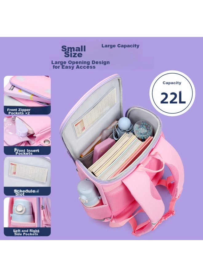 Ninth Castle The Ninth Castle Schoolbag For Primary School Girls, Spine-protecting And Load-reducing Children's Rabbit Backpack For Grades 1-3 Integrated Backpack For Boys - Image 4