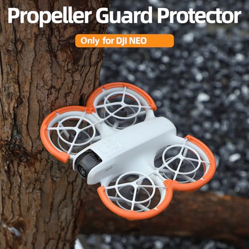 FSIDIWT Neo Propeller Guard Protector + Gimbal Bumper Guard for DJI Neo, 2 in 1 Anti-Collision Protection Guard Set for DJI Neo Accessories, Not Suitable for DJI Neo 2 (Orange) - Image 2