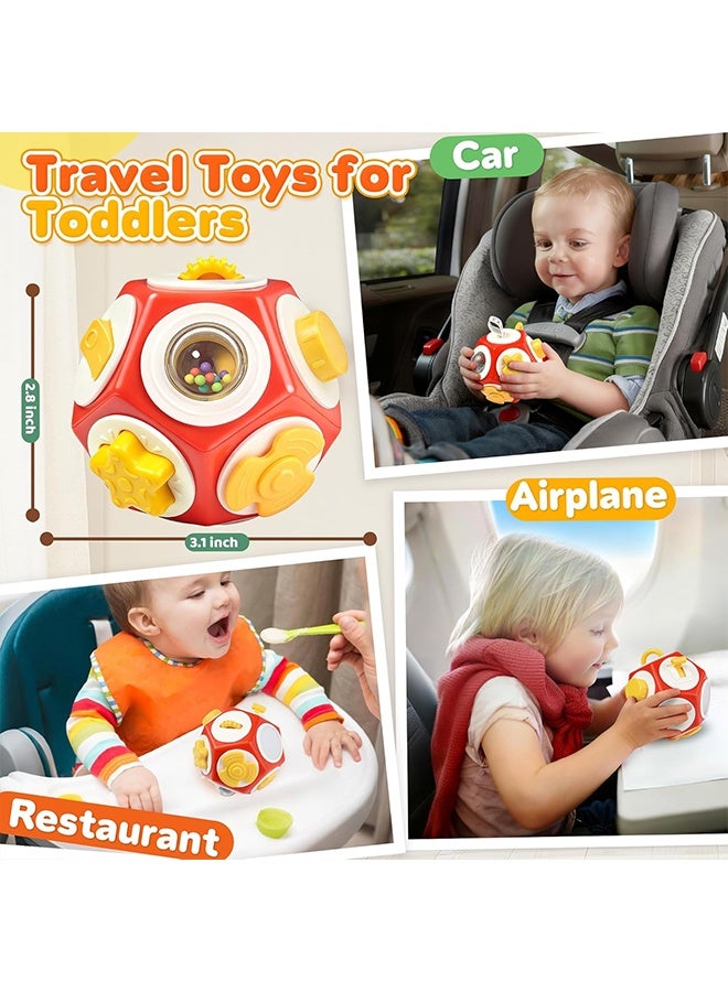 Busy Cube Busy Board for 1 Year Old, Montessori Sensory Toys Airplane Car Travel Activities For 12-18 Month Boy Girl Gifts Valentine Day's Gifts Easter Basket Stuffer Gift For Baby Toddler - Image 2