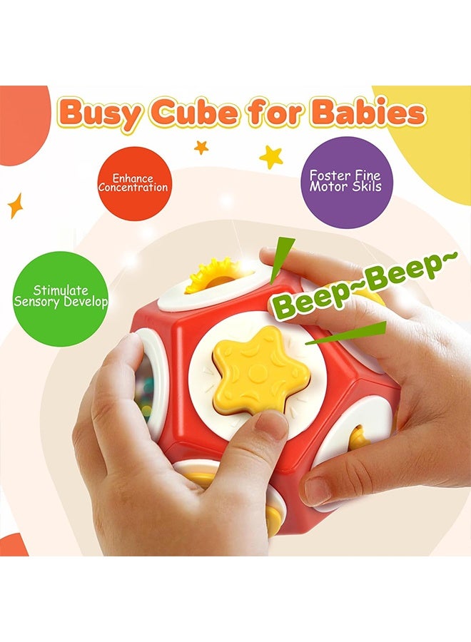 Busy Cube Busy Board for 1 Year Old, Montessori Sensory Toys Airplane Car Travel Activities For 12-18 Month Boy Girl Gifts Valentine Day's Gifts Easter Basket Stuffer Gift For Baby Toddler - Image 4