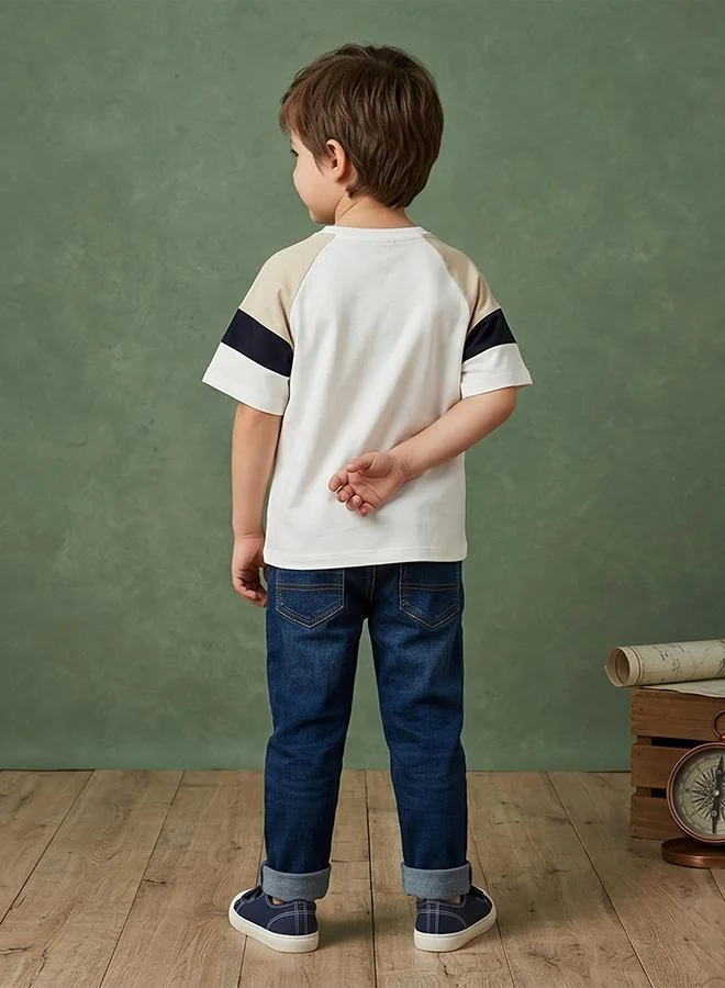 أطفال وأكثر Babies & More Toddler Boys Multicolor Short Sleeve T-Shirt