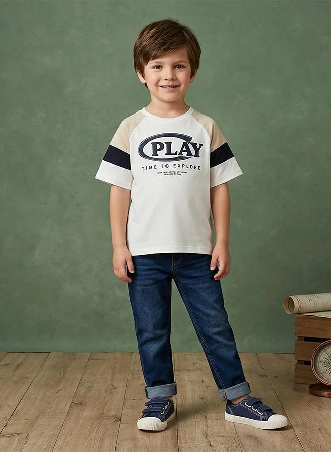 أطفال وأكثر Babies & More Toddler Boys Multicolor Short Sleeve T-Shirt