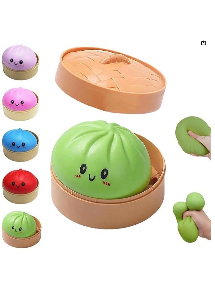 TOP ONE Dumpling Squishy Dumpling Stress Ball Steamed Stuffed Bun Stress Relief Squeezing Bun Toys For Halloween Project Tricking People Kid Playing - Image 1