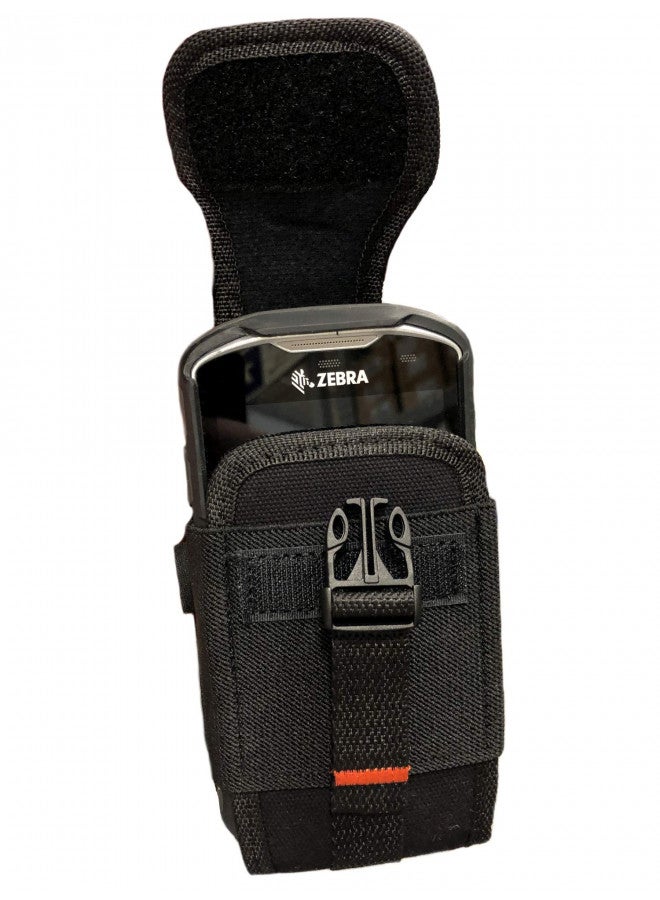 AGOZ Agoz Zebra TC77 TC70 Scanner Holster, Rugged Vertical Case Pouch for Zebra TC75x, TC75, TC70x, TC70,TC72, TC77, M60, MC67 Handheld Scanner Mobile Computer w/Metal Belt Clip Loop,Card Slot,Front Buckle  - Image 1