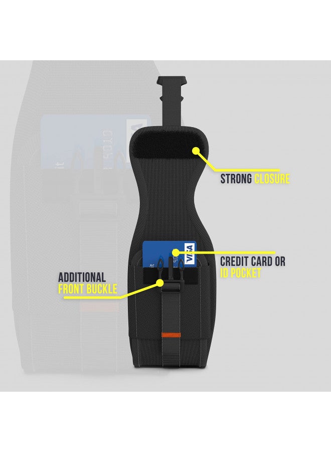AGOZ Agoz Zebra TC77 TC70 Scanner Holster, Rugged Vertical Case Pouch for Zebra TC75x, TC75, TC70x, TC70,TC72, TC77, M60, MC67 Handheld Scanner Mobile Computer w/Metal Belt Clip Loop,Card Slot,Front Buckle  - Image 2