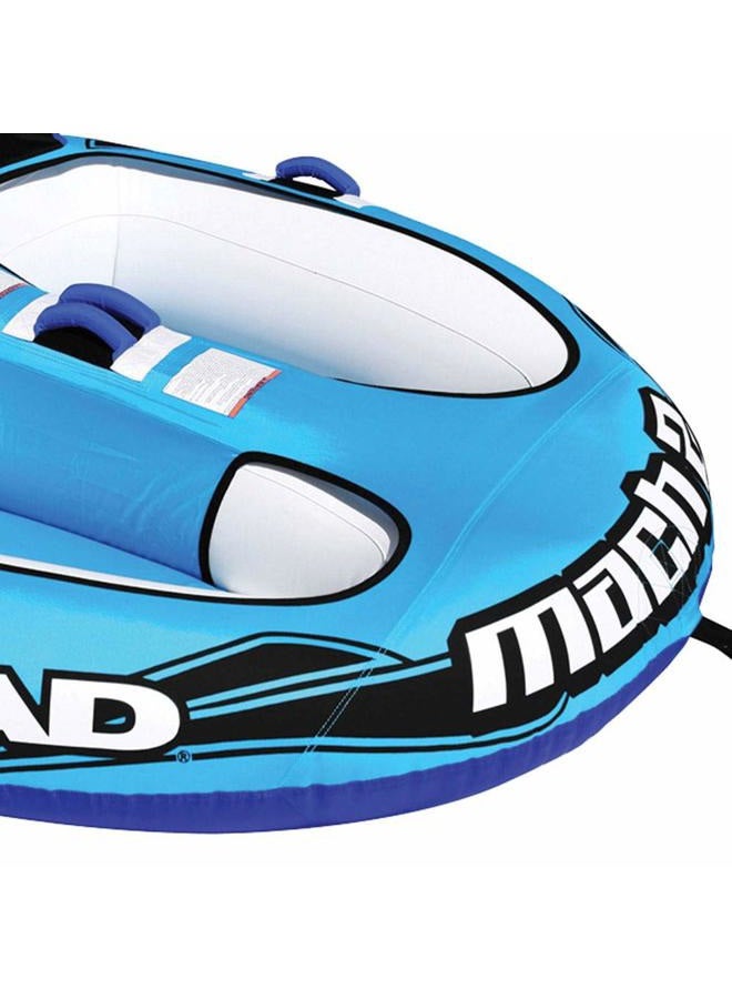 Airhead Mach 2 | 1-2 Rider Towable Tube for Boating, Blue, One Size - Image 2