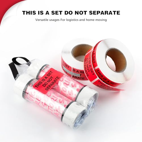 TK Thermal King, 2 Rolls/1000 Labels, 1" x 2" This is a Set Do Not Separate Labels, Red Self-Adhesive Packing Stickers for Shipping Bundle Sets (500 Labels/Roll) - Image 3